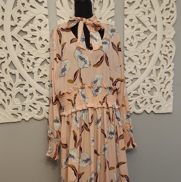 Plus Size Floral Spring Dress - Picture 1 of 7